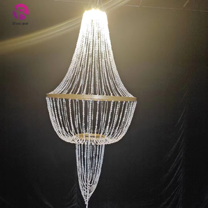 Lustre en cristal décoratif pour <span class=keywords><strong>salle</strong></span> de réception d'hôtel, perles acryliques, luminaire de <span class=keywords><strong>plafond</strong></span> pour décoration de <span class=keywords><strong>mariage</strong></span> de luxe - Product Image 3