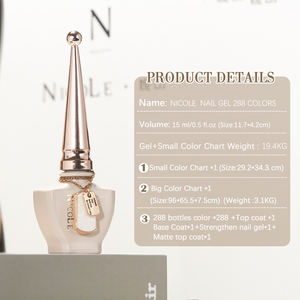 ZRKGEL15ml inodoro puro 288 colores Color Glittrt Gel UV Gel polaco Set 288 colores Etiqueta Privada Nail Art Salon Gel Polish Set - Product Image 6