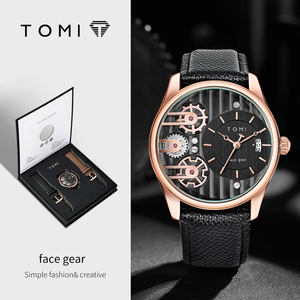 นาฬิกาข้อมือควอตซ์ <span class=keywords><strong>TOMI</strong></span> T106 รุ่นเรียบหรูสำหรับผู้ชาย สายหนังสั่งทำพิเศษ ตัวเรือนโลหะผสม ขายส่งนาฬิกาข้อมือผู้ชาย - Product Image 2
