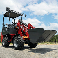 Mini Elektrischer Radlader Kleiner Frontlader 1000kg Traglast Elektrischer Mini-Frontlader 4WD Batteriebetrieben
