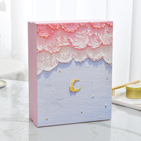 Boîte cadeau de haute qualité style peinture à l'huile, emballage cadeau d'anniversaire, boîte souvenir vide