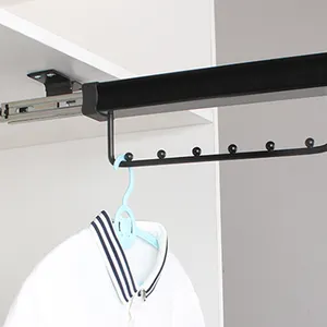 Clothes Hanger Wardrobe Hanging poles Telescopic Top-mounted rail Hanger Hardware Accessories Rod Wardrobe Hanging Rod VT-10.019