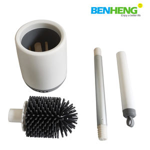 Cepillo de Limpieza <span class=keywords><strong>para</strong></span> Inodoro de Alta Calidad, Diseño de Pared, TPR Suave, Cepillo de Silicona <span class=keywords><strong>para</strong></span> Baño con Soporte, Diseño de Varilla de Aluminio - Product Image 6