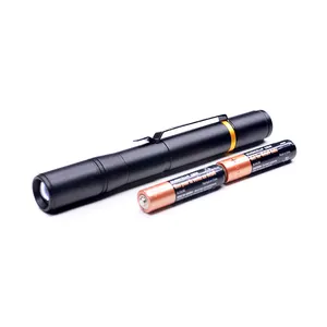 Bán sỉ đèn túi đèn pin torch aa-Công Suất Cao 2AAA Battery Powered Không Thấm Nước Pocket Clip Penlight Mini Nhôm Đèn Pin Đôi LED Torch Y Tế Bút Ánh Sáng