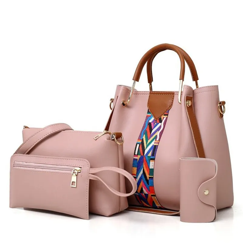 Fashion Cheap Price Lady Handbag Women Bag sets bolsos de mujer bolsas femininas PU Handbags 4 Pcs in 1 Set
