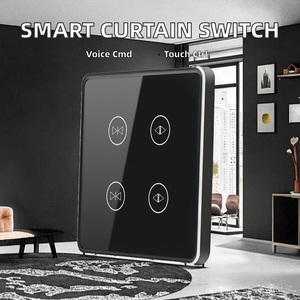 DUOMEI İngiltere/ab akıllı uzaktan Wifi çift perde duvar anahtarı 16A alüminyum <span class=keywords><strong>PC</strong></span> dokunmatik Panel ses kontrolü Google Alexa ev akıllı yaşam - Product Image 2