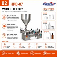 Machine de remplissage semi-automatique à double buse à piston 10-500 ml en acier inoxydable 316L pour crèmes cosmétiques et produits chimiques à haute hygiène
