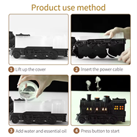 Ventes directes d'usine 300ml couleur lumière LED diffuseur d'air à ultrasons huile essentielle brumisateur brumisateur Train humidificateur