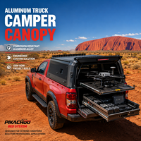 Toldo de Aluminio Personalizado para Camioneta con Ventana Deslizante, Sin Perforación, Compatible con Ford Ranger XLT Wildtrak Limited Doble Cabina, Carga de Drones