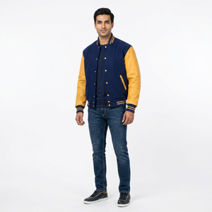 Best Quality <b>Men's</b> Plus Size Casual <b>Baseball</b> Varsity <b>Jackets</b> 100% Wool Stand Collar Winter CollegeBaseballjacket <b>for</b> <b>men</b> - Product Image 1