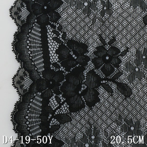 Hàng Hóa Tại Chỗ Màu Đen Lưới Hoa Ren Vải Đàn Hồi Ren Cho Ăn Mặc - Product Image 5