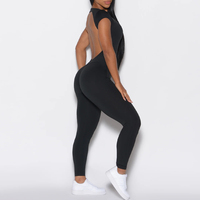 Combinaison de sport de haute qualité avec logo personnalisé, en spandex et nylon, dos nu, pour femmes
