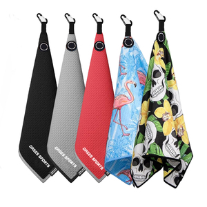 Toalla de Golf Personalizada con Logotipo, Diseño de Waffle de Microfibra, con Clip, en Oferta - Product Image 2