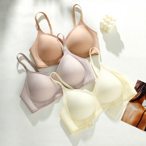 Soutien-gorge sans armatures en modal pour femme, avec bande de gel, bonnets fins, effet push-up, maintien latéral doux et soutien-gorge galbant - Product Image 1