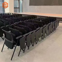 Chaise de formation scolaire avec tablette d'écriture, dossier en maille, pliable, chaise d'étudiant robuste, cadre métallique, chaise de conférence pour salle de classe