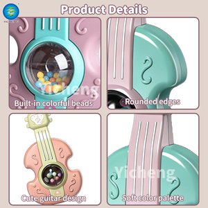 Jouet éducatif pour bébé, hochet en forme <span class=keywords><strong>de</strong></span> <span class=keywords><strong>guitare</strong></span>, jouet sensoriel pour nourrissons avec perles colorées, jouets musicaux d'apprentissage précoce pour nouveau-nés - Product Image 2