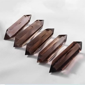 Venta al por Mayor de Cuarzo Ahumado Natural de Alta Calidad, Varita de Cristal Hexagonal de Doble Terminación, Torre de Cristal para Reiki, Chakra, Feng Shui, Decoración del Hogar, Regalo - Product Image 2