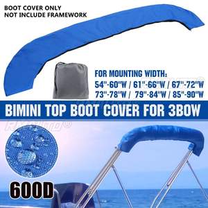 Funda Protectora para Toldo Bimini de 3 Varillas, Cubierta de Almacenamiento para Toldo de Barco, 600D, Impermeable, Antipolvo, Anti-UV, Universal - Product Image 1