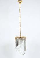 Lustre moderne en verre de Murano de petite taille, verre incurvé, laiton, suspension pour salon, chambre à coucher, salle à manger