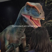Dinozor Müzesi veya Dekoratif Animatronik Allosaurus Model Replikası için Kapalı Alan İnteraktif Yapay Zeka Dinozor Sergi Robotu