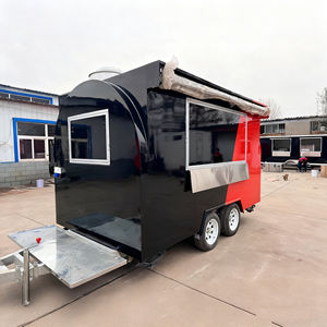 Remolque de Comida Rápida, Puesto de Mercado Nocturno, Cafetería, Hamburguesería, Papas Fritas, Heladería, Toldo de Lámina Metálica, Multifuncional para Venta de Aperitivos - Product Image 1