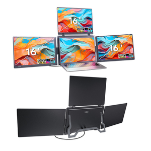 Extensor de pantalla para portátil, monitor triple de 16 pulgadas, monitor portátil FHD IPS, 1 cable para 3 pantallas a través de USB C para Windows y MacOS - Product Image 1
