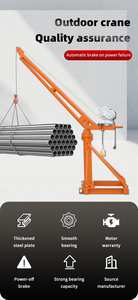 Mini Grúa Elevadora de 500 kg para Construcción Doméstica, Motor y Engranajes HUDA, Altura de Elevación de 2.2 m - Product Image 2