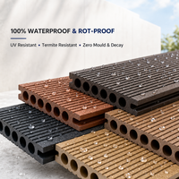 Plancher composite en bois creux double face pour terrasse extérieure, étanche, pour cour et villa, ODM OEM