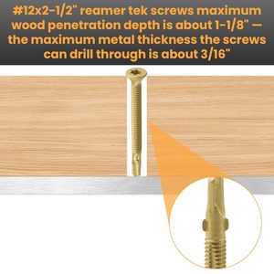 # Viti autoforanti 12x2-1/2 con testa Torx T-25 per <span class=keywords><strong>legno</strong></span>, viti <span class=keywords><strong>Tek</strong></span> per metallo, per fissaggio <span class=keywords><strong>legno</strong></span>-acciaio su pianali e rimorchi - Product Image 3