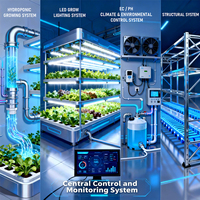Système d'irrigation commercial DWC pour hydroponie, équipement de culture verticale en tour, agriculture à haute rigidité, culture facile des plantes à feuilles