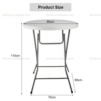 Vente en gros Table pliante de mariage facile à transporter pour restaurant Tables de bar à cocktails en plastique