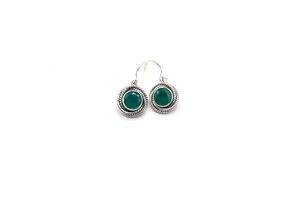 Boucles d'oreilles pendantes artisanales en onyx vert, pierre précieuse naturelle, argent sterling 925, pour femmes, vente en gros, fabricant - Product Image 4