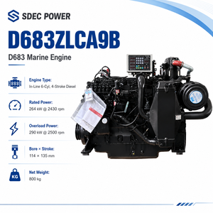 Motor Diésel Turboalimentado SDEC Serie D683 D683ZLC A9B, EPA Tier 2, Funcionamiento Confiable para Lanchas de Patrulla, Transbordadores y Embarcaciones de Alta Velocidad - Product Image 1