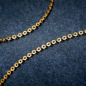 Catena all'ingrosso per gioielli permanenti in oro 14K, catene sottili a O da 1mm, rotolo al metro per gioielli permanenti - Product Image 2