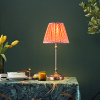 Lampe de table sans fil au design moderne, rechargeable, à LED, alimentée par batterie, en tissu, pour restaurants, chambres, lampe de table tactile
