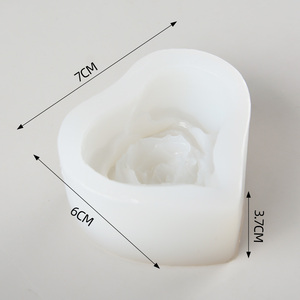 MUYULINS 2025 Popular Design 3D Heart-Shaped Rose DIY Silicone <b>Candle</b> <b>Mold</b> for Decoration - Product Image 6