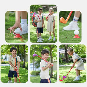Ensemble de clubs de golf en plastique pour enfants KSF pour jouer en extérieur et en intérieur - Kit de jeu de simulation de jardin avec <span class=keywords><strong>chariot</strong></span> à dos - Product Image 6