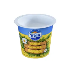 Chine gros pas cher prix IML yaourt emballage boîte jus tasse yaourt récipient en plastique