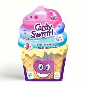 Custom Die Cut <b>Mylar</b> Plastic Zipper Food Packaging <b>Bags</b> Irregularly Cutout Sealed Stand Pouch Embossed Window for Sushi Jelly - Product Image 1