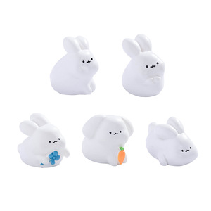 Dp Craft Cute <b>Bunny</b> Figurines 5 Designs Resin Decorative <b>Accessories</b> For Desk Car Display - Product Image 5