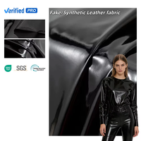 En stock Tissu en similicuir PU extensible 4 directions à motif miroir élastique pour costumes, robes, jupes