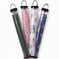Sac de rangement cylindrique transparent en PVC pour tapis de mahjong, sac à main à double fermeture éclair pour tapis de jeu enroulable, portable