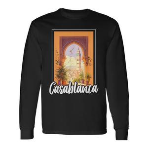 T-shirt a maniche lunghe souvenir di viaggio di Casablanca - Product Image 1