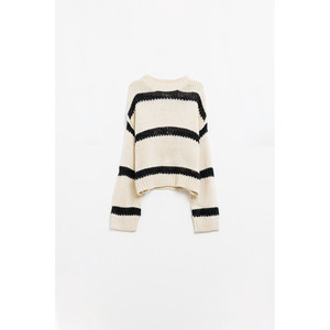 Jersey Beige Relajado con Rayas Negras - Product Image 6