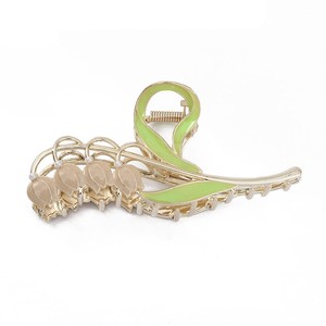 Chic <span class=keywords><strong>été</strong></span> dames pinces à cheveux femmes coloré fleur cheveux griffe Chic émail Lily Valley Chignon épingles à cheveux en alliage Durable - Product Image 2