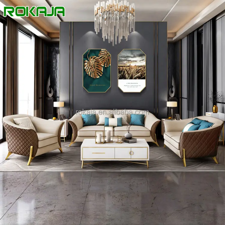 Роскошный комплект мебели для гостиной, 1 2 3 дивана, современный кожаный диван для дома, отеля, лобби