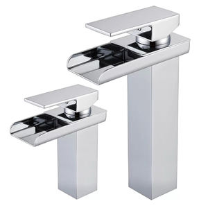 Pour mitigeur d'eau de salle de bain et de toilette Robinet de salle de bain Robinet de lavabo à poignée Aifol Robinet cascade en acier inoxydable bon marché - Product Image 3