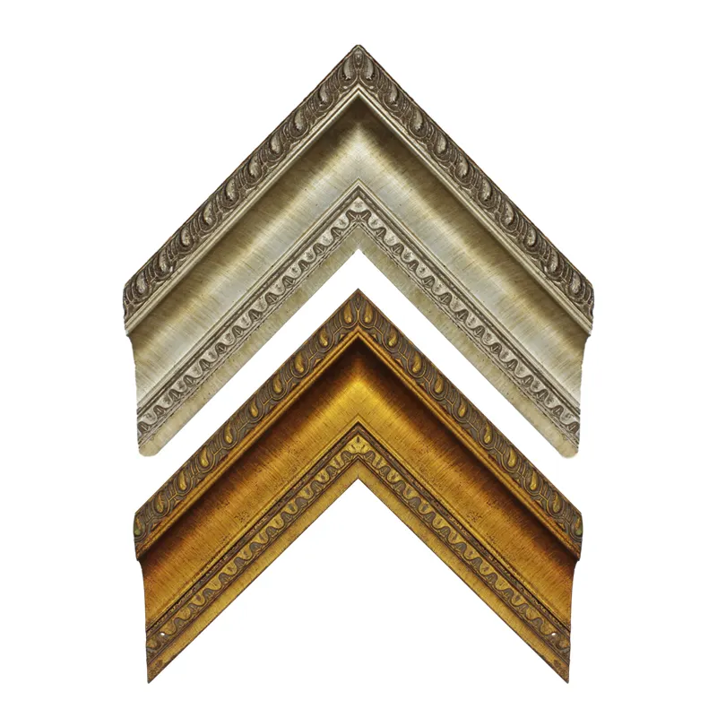 High Quality Wooden Gorgeous Gold and Silver Picture Frame Moulding