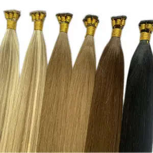 Wholesale Hair Extensions Human Hair Thinnest Soft Genius Weft Human Remy Virgin Hair Can Be Cut No Return New Hand Tied Weft