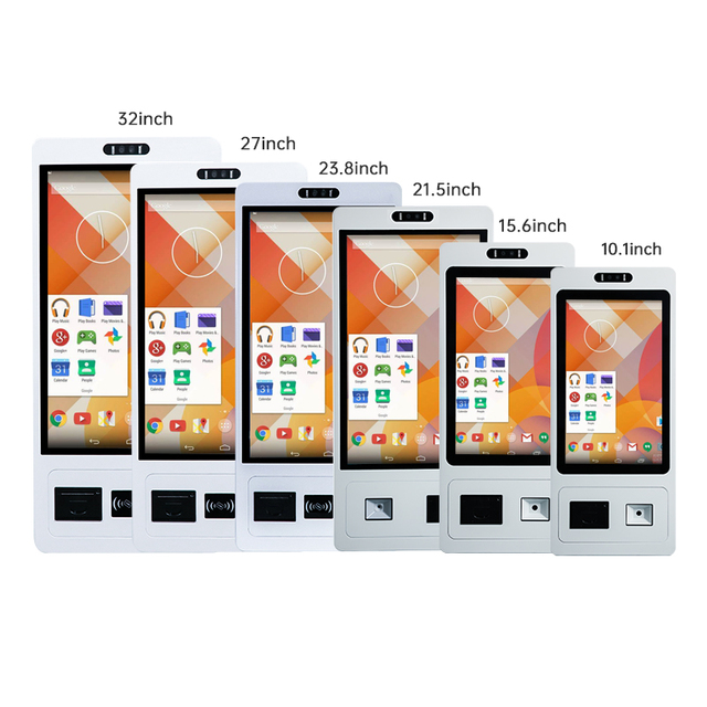 Touch Screen Digital Signage 21 24 27 32 Inch Interactive Terminal Automated Customer Service Payment Kiosk with Printer